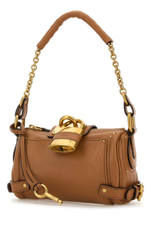 Biscuit leather small Paddington shoulder bag CHLOE (CH25WS803P75)