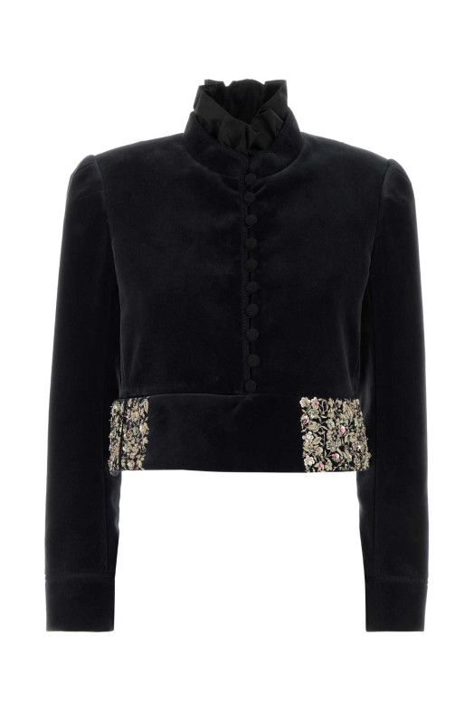 Black velvet blazer Gray CHLOE (CH25WVE81091)