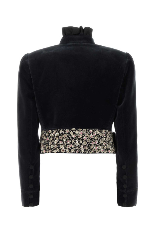 Black velvet blazer Gray CHLOE (CH25WVE81091)