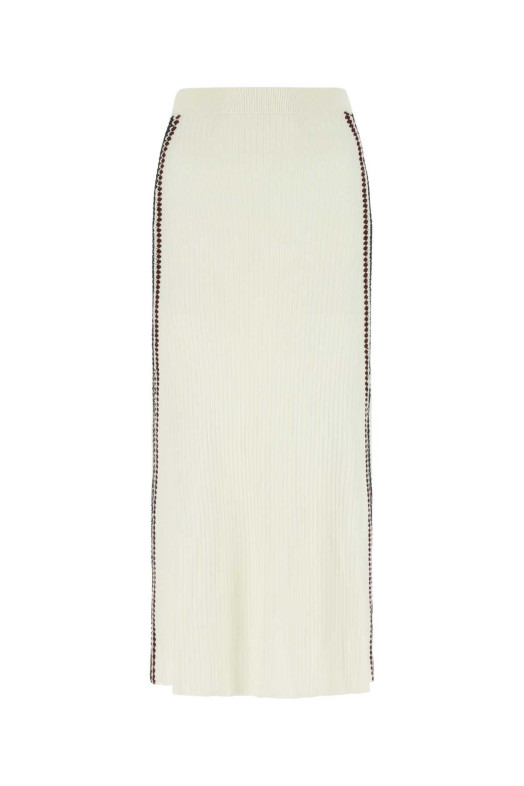 Шерстяная юбка цвета слоновой кости CHLOE (CHC22AMJ38520) CHLOÉ