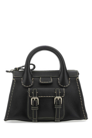 Black leather mini Edith handbag CHLOE (CHC22AS451I30)