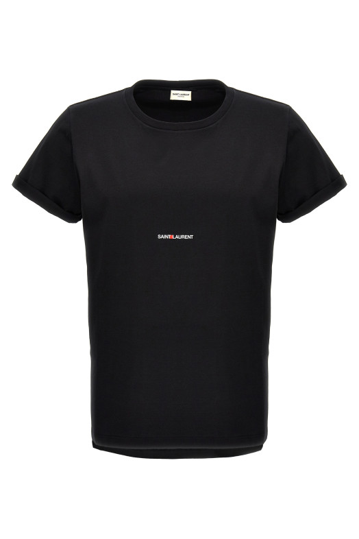 Чорна футболка Saint Laurent rive gauche