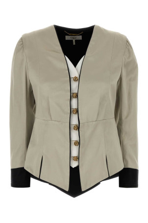 Light grey satin blazer CHLOE (CHC25WVE03056)