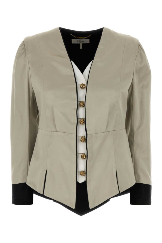 Light grey satin blazer CHLOE (CHC25WVE03056)