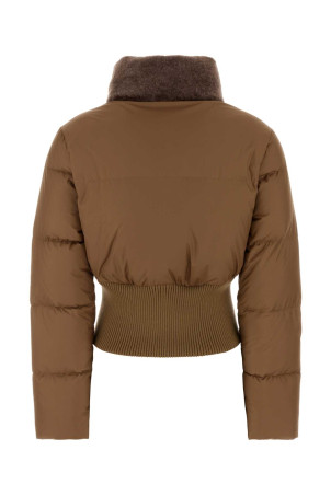 Camel polyester down jacket FENDI (FAN214AT8V)