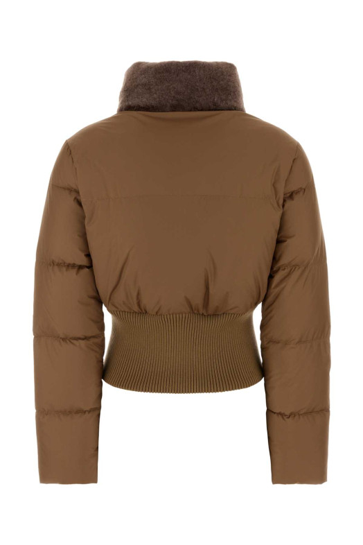 Camel polyester down jacket FENDI (FAN214AT8V)