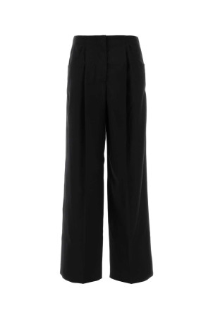 Black wool blend wide-leg pant FENDI (FR6655AQ3H)