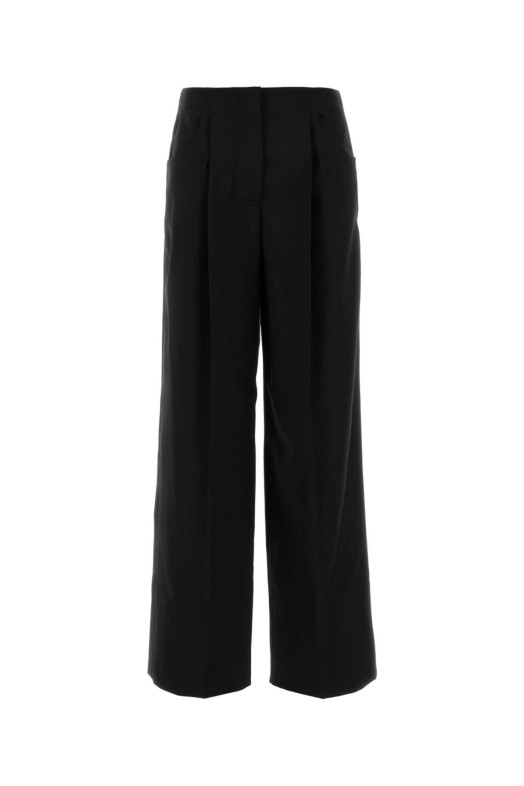 Black wool blend wide-leg pant FENDI (FR6655AQ3H)