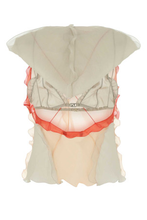 Light pink chiffon top FENDI (FS7569AKSP)