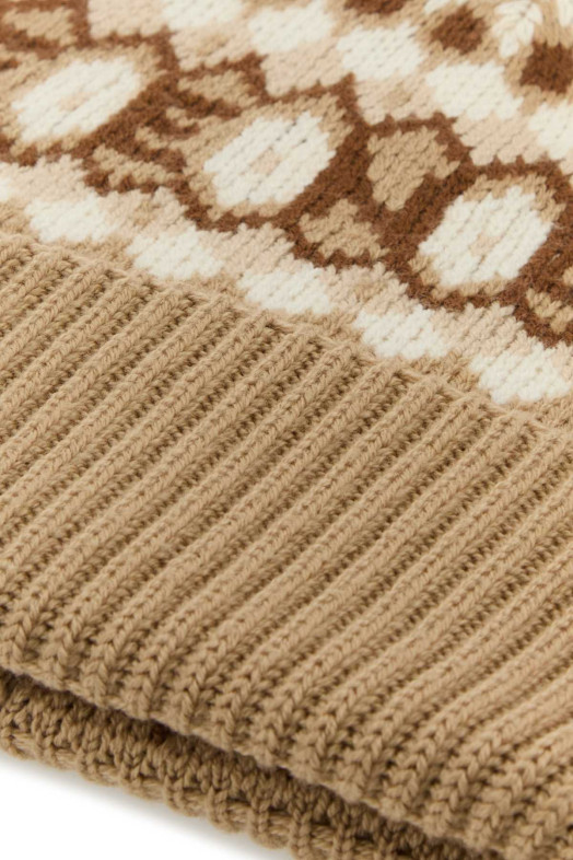 Embroidered wool beanie hat FENDI (FXQ111AVP8)