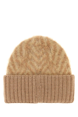 Embroidered alpaca blend beanie hat FENDI (FXQ112AYKM)