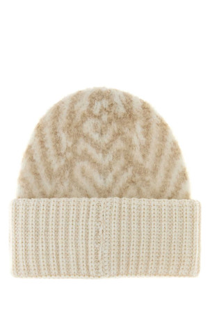 Embroidered alpaca blend beanie hat FENDI (FXQ112AYKM)