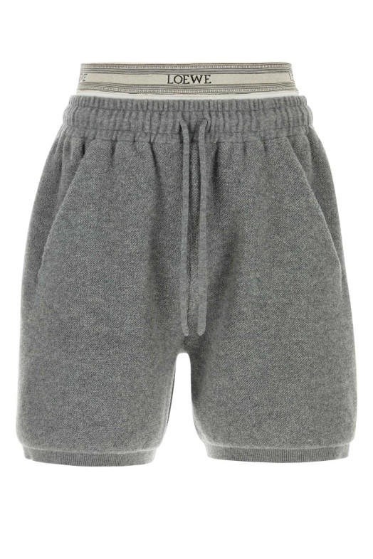 Grey wool blend bermuda shorts LOEWE (H526Y1NK05)