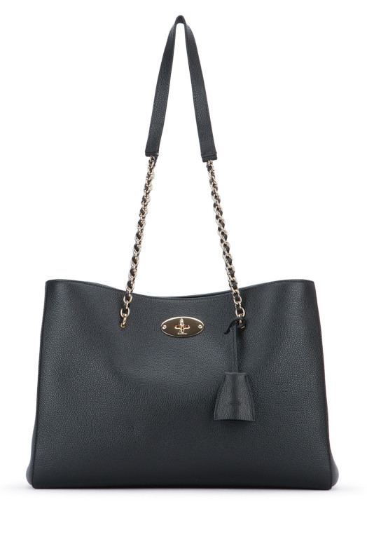 LILY CHAIN TOTE SMALL CLASSIC GRAIN Black MULBERRY (HH9576205)