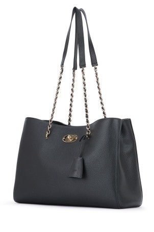 LILY CHAIN TOTE SMALL CLASSIC GRAIN Black MULBERRY (HH9576205)