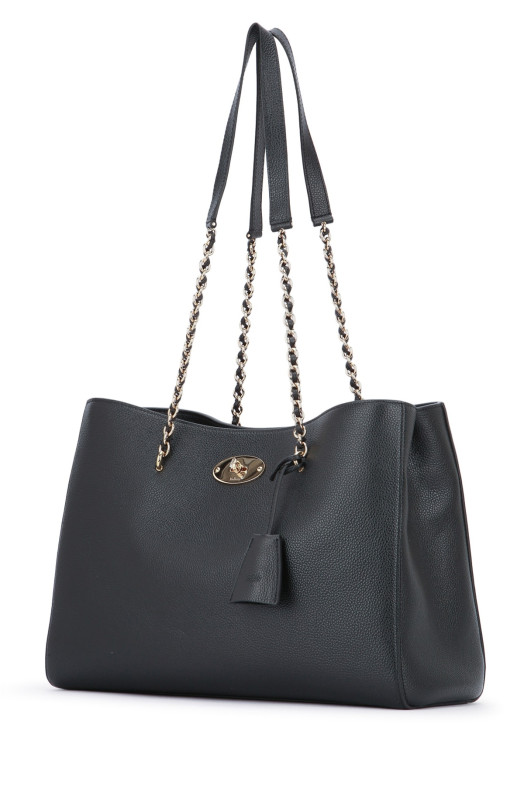 LILY CHAIN TOTE SMALL CLASSIC GRAIN Black MULBERRY (HH9576205)