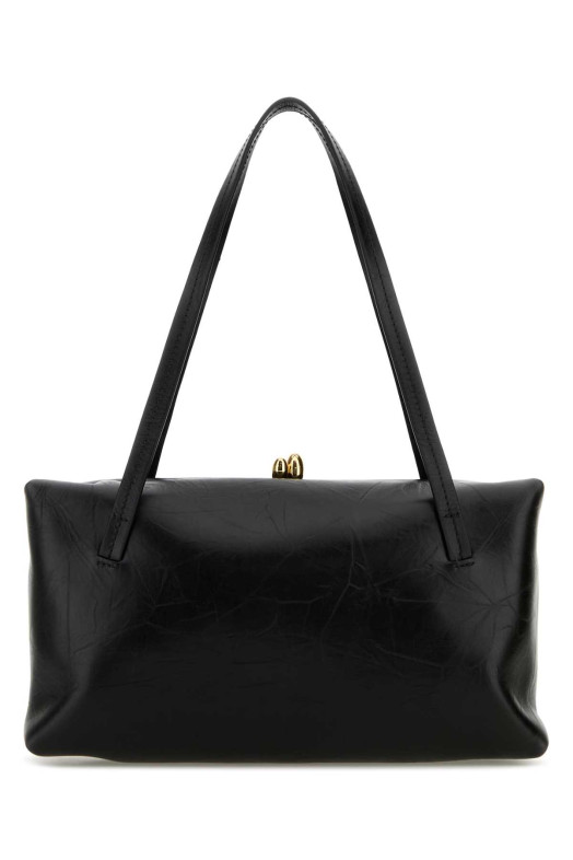 Черная кожаная сумка Goji Pillow JIL SANDER (J08WD0078P5636)