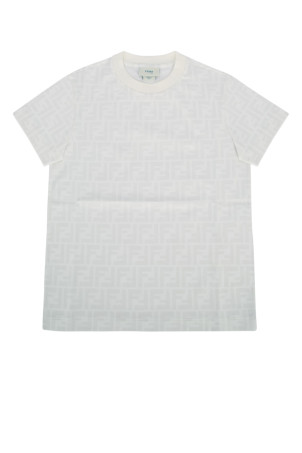 T-SHIRT JERSEY FF White FENDI KIDS (JUI181ATRV)