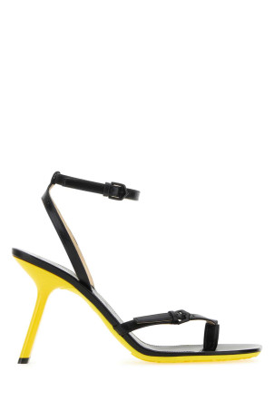 Black leather Petal sandals Black LOEWE (L814465X58)