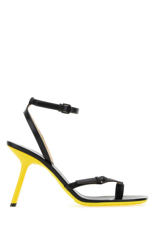 Black leather Petal sandals Black LOEWE (L814465X58)