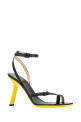 Black leather Petal sandals Black LOEWE (L814465X58)