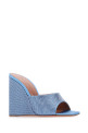 Cerulean blue satin Lupita mules AMINA MUADDI (LUPITACRYSTALWEDGE)