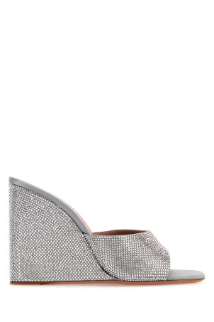 Embellished satin Lupita mules AMINA MUADDI (LUPITACRYWESATIN)