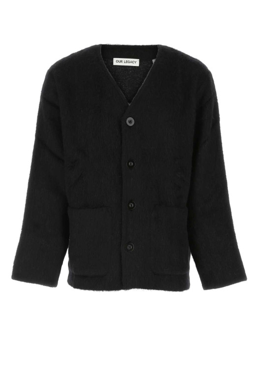 Black wool blend cardigan OUR LEGACY (M4206CBM)