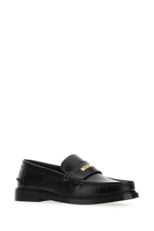 Black leather loafers MOSCHINO (MA10663J1GMJ0)