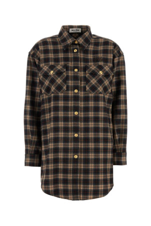 Embroidered wool oversize shirt MIU MIU (MK1906SOOO16DO)