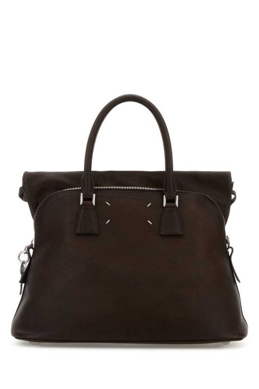 Dark brown leather medium 5AC Loved to Death  handbag MAISON MARGIELA (SB1WG0074P8565)