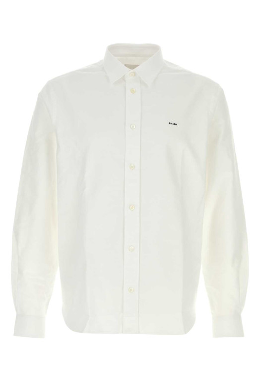 White oxford shirt Black PRADA (UCN611SWMO172Y)