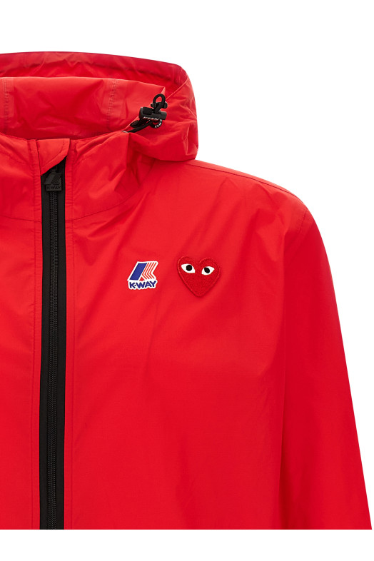Comme Des Garçons Play x K-Way Jacket Red