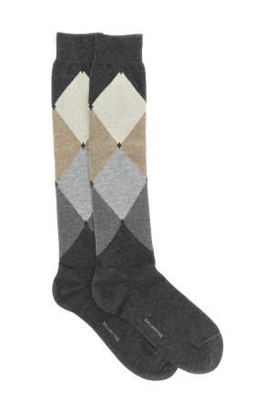 Diamond-shaped socks Gray