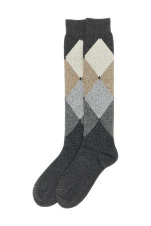 Diamond-shaped socks Gray