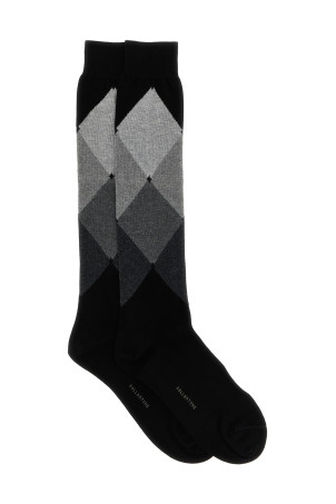 Diamond-shaped socks Black