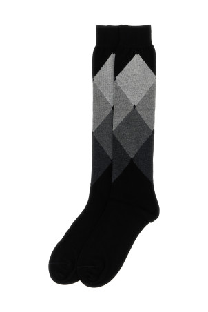 Diamond-shaped socks Black