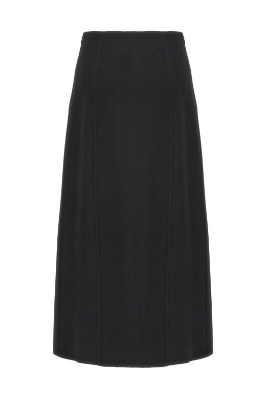 Long cloth skirt Black