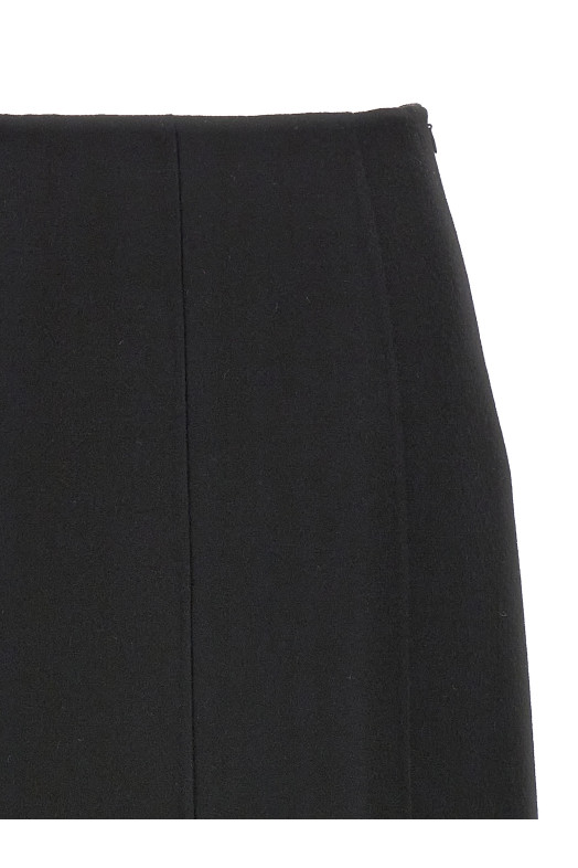 Long cloth skirt Black