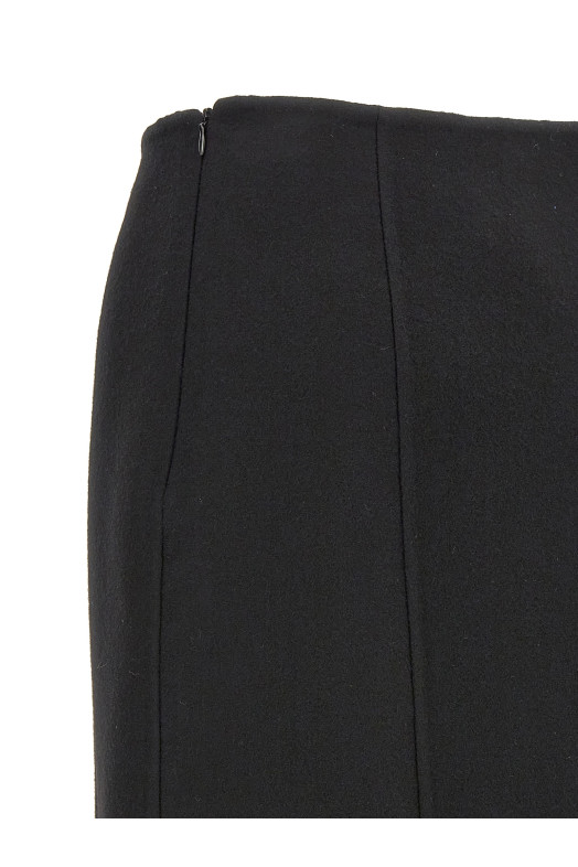 Long cloth skirt Black
