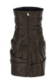 Leather dress Brown