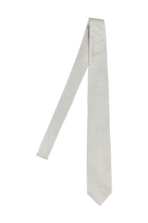 Patterned tie Silver