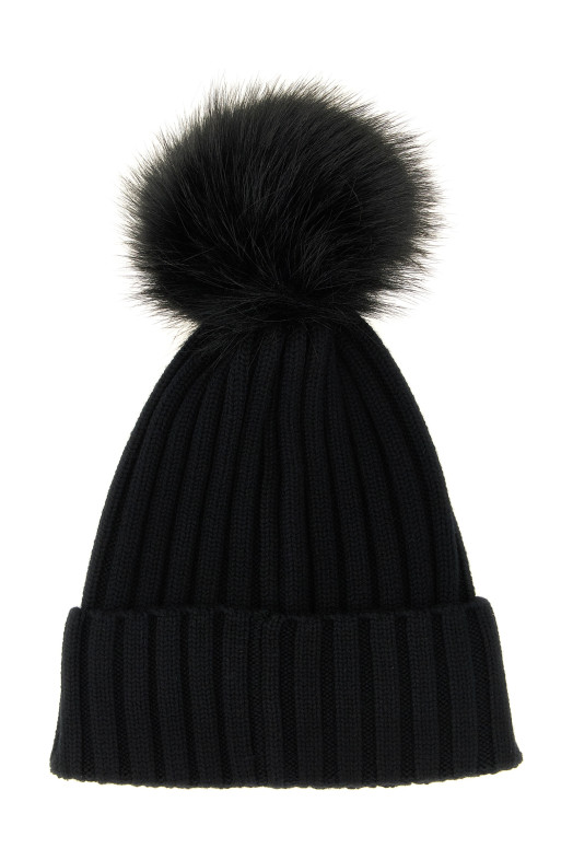 Шапка с помпоном, черная MONCLER L10933B00020M1131999