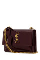 Burgundy leather small Sunset shoulder bag SAINT LAURENT (441972AAEX1)