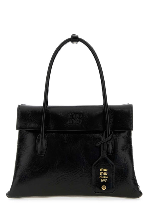 Black leather Solitaire handbag Black MIU MIU (5BA302VOWOUS0)