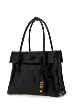 Black leather Solitaire handbag Black MIU MIU (5BA302VOWOUS0)
