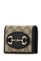 GG Supreme fabric and leather Horsebit 1955 wallet GUCCI (621887FAD6L)