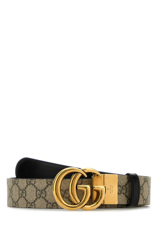 GG Supreme ткань GG Marmont двусторонний ремень GUCCI (65941692TIC)