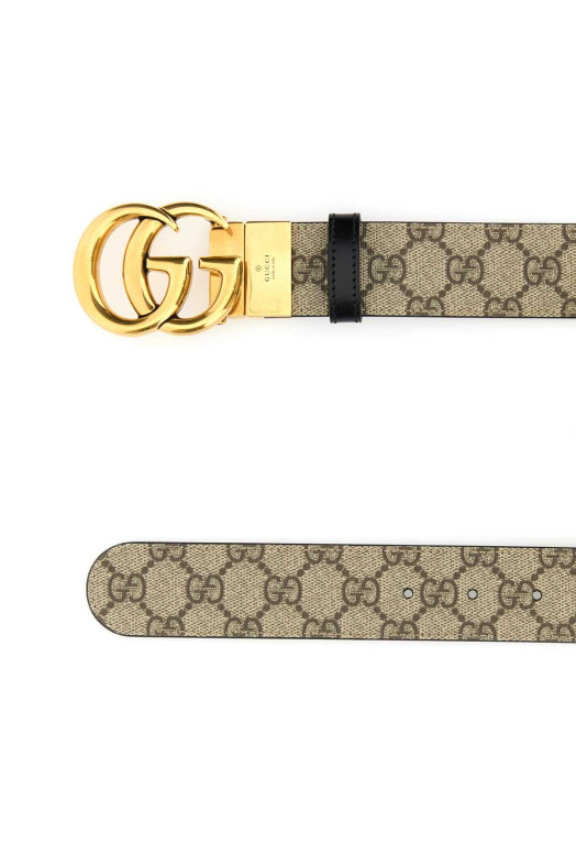 GG Supreme ткань GG Marmont двусторонний ремень GUCCI (65941692TIC)