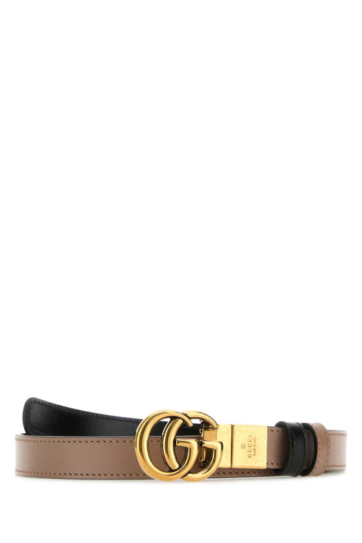 Cappuccino leather GG Marmont reversible belt GUCCI (6594180YATC)